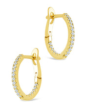Load image into Gallery viewer, Sterling Silver Lilia CZ Infinity Hoops