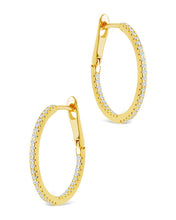 Load image into Gallery viewer, Sterling Silver Lilia CZ Infinity Hoops