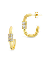 Load image into Gallery viewer, Oval Carabiner Hoops