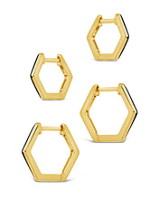 Load image into Gallery viewer, Emmy Geometric Hoop Earring Set of 2