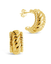 Load image into Gallery viewer, Kalina Quilted Huggie Hoop Earrings