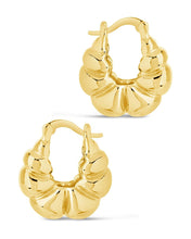 Load image into Gallery viewer, Petite Croissant Hoop Earrings
