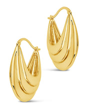 Load image into Gallery viewer, Elodie Textured Statement Hoop Earrings