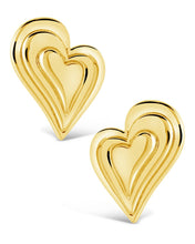 Load image into Gallery viewer, Beating Heart Statement Stud Earrings