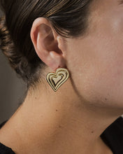 Load image into Gallery viewer, Beating Heart Statement Stud Earrings