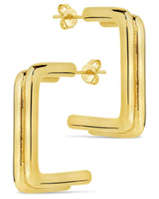 Load image into Gallery viewer, Baguette Hoop Earrings
