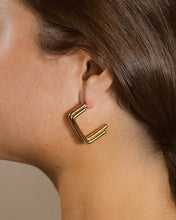 Load image into Gallery viewer, Baguette Hoop Earrings