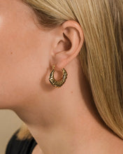 Load image into Gallery viewer, Darla Hammered Hoop Earrings