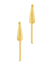 Load image into Gallery viewer, Mackenzie Chain Drop Hoop Earrings