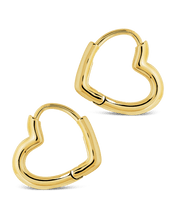 Load image into Gallery viewer, Elle Heart Micro Hoop Earrings