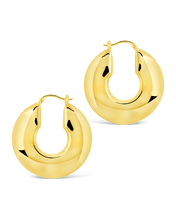 Load image into Gallery viewer, Paige Flat Tube Hoop Earrings