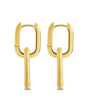 Load image into Gallery viewer, Felicity Textured Chain Link Drop Earrings