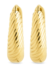 Load image into Gallery viewer, Fairley Oval Textured Micro Hoops