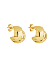 Load image into Gallery viewer, Tamara Double Row Huggie Hoop Earrings