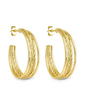 Load image into Gallery viewer, Corinne Textured Braided Hoop Earrings