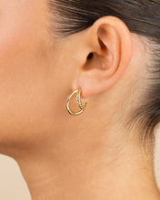 Load image into Gallery viewer, Arcadia Double Row Huggie Hoop Earrings