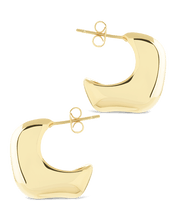 Load image into Gallery viewer, Demi Chunky Molten Metal Hoop Earrings