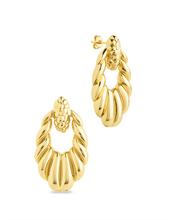 Load image into Gallery viewer, Enid Textured Door Knocker Stud Earrings