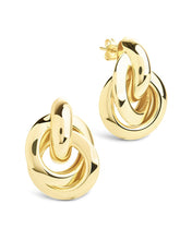 Load image into Gallery viewer, Ashton Layered Door Knocker Stud Earrings