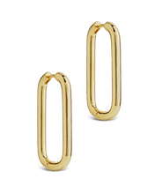 Load image into Gallery viewer, Kaylani Elongated Geo Hoops