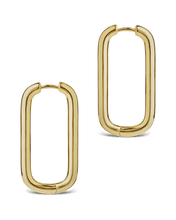Load image into Gallery viewer, Kaylani Elongated Geo Hoops