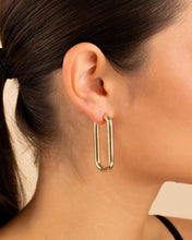 Load image into Gallery viewer, Kaylani Elongated Geo Hoops