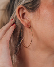 Load image into Gallery viewer, Sterling Silver Textured Hoops