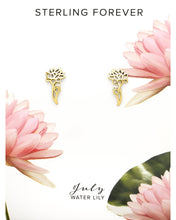 Load image into Gallery viewer, Sterling Silver Birth Flower Stud Earrings