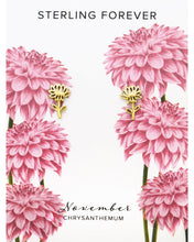 Load image into Gallery viewer, Sterling Silver Birth Flower Stud Earrings