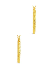 Load image into Gallery viewer, Sterling Silver Anita Textured Hoop Earrings