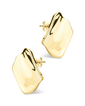 Load image into Gallery viewer, Sterling Silver Vivien Molten Square Statement Studs