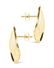 Load image into Gallery viewer, Sterling Silver Vivien Molten Square Statement Studs