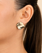 Load image into Gallery viewer, Sterling Silver Vivien Molten Square Statement Studs