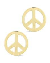 Load image into Gallery viewer, Sterling Silver Peace Sign Studs