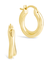 Load image into Gallery viewer, Sterling Silver Janice Twisted Hoop Earrings