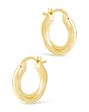 Load image into Gallery viewer, Sterling Silver Janice Twisted Hoop Earrings