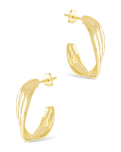 Load image into Gallery viewer, Sterling Silver Monique Twisted Stud Earrings