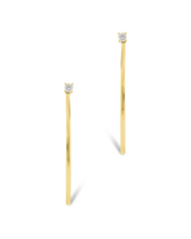 Load image into Gallery viewer, Sterling Silver Kamryn Luxe Stone Accent Hoops
