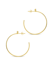 Load image into Gallery viewer, Sterling Silver Kamryn Luxe Stone Accent Hoops