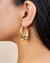 Load image into Gallery viewer, 1.5" V Drop Hoop Earrings
