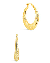 Load image into Gallery viewer, Delia Textured Hoop Earrings