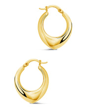 Load image into Gallery viewer, Indy Elongated Hoop Earrings