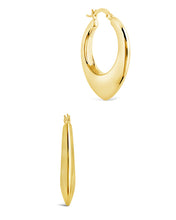 Load image into Gallery viewer, Indy Elongated Hoop Earrings