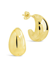 Load image into Gallery viewer, Eclipse Polished Hoop Earrings
