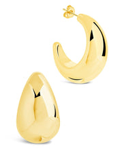 Load image into Gallery viewer, Eclipse Polished Hoop Earrings