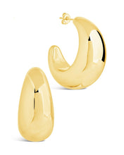 Load image into Gallery viewer, Eclipse Polished Hoop Earrings