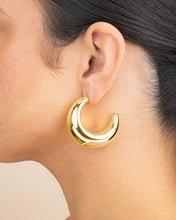 Load image into Gallery viewer, Eclipse Polished Hoop Earrings