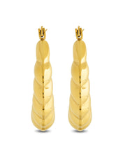 Load image into Gallery viewer, Piper Twisted Polished Hoop Earrings