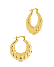 Load image into Gallery viewer, Piper Twisted Polished Hoop Earrings