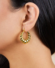 Load image into Gallery viewer, Piper Twisted Polished Hoop Earrings